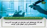 Iranian Agricultural Research Organization breaks into global top 70 
